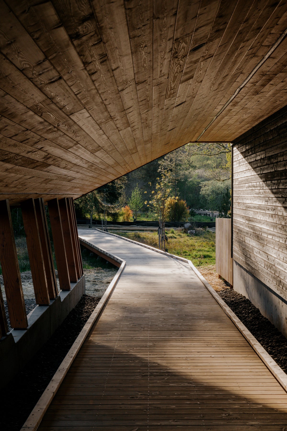 Timber architecture at a Snow Peak Campfield